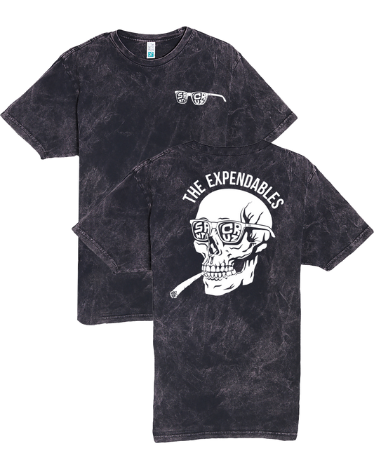 Acid Wash Skull Tee